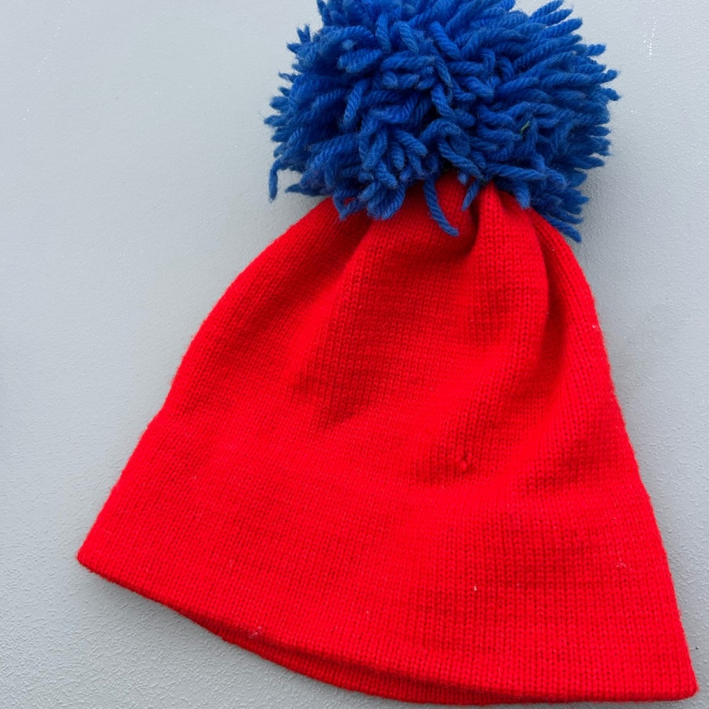 Red Winter Beanie With Olympic Patch - image 3